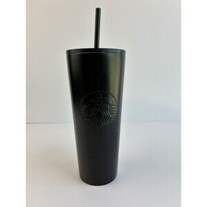Starbucks Green/Black Gradient Emerald Matte Metal Cup Tumbler Limited 24 oz NEW